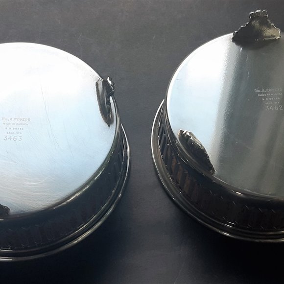 VTG Silverplate Footed Wine Bottle Coaster Holders Set of 2 Pierced Cork Insert - Picture 6 of 10